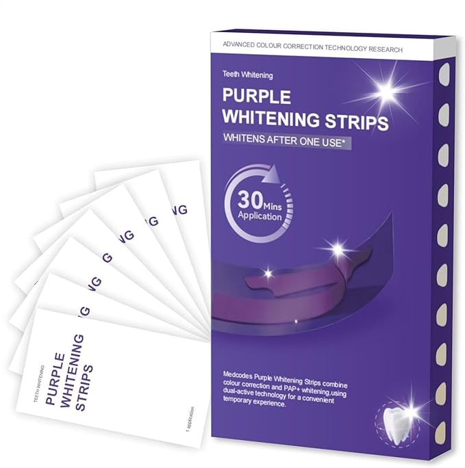 BrightAura™ Purple Teeth Whitening Strips (Pack of 7)