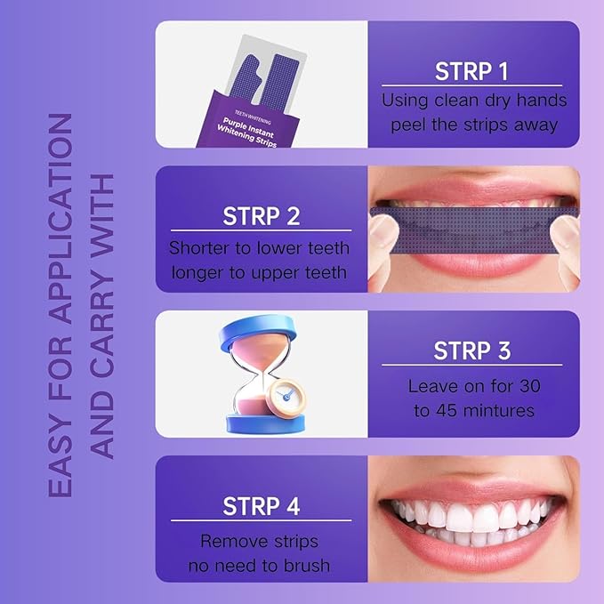BrightAura™ Purple Teeth Whitening Strips (Pack of 7)